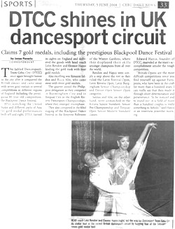 June 5, 2008 - DTCC Shines in UK Dancesport circuit